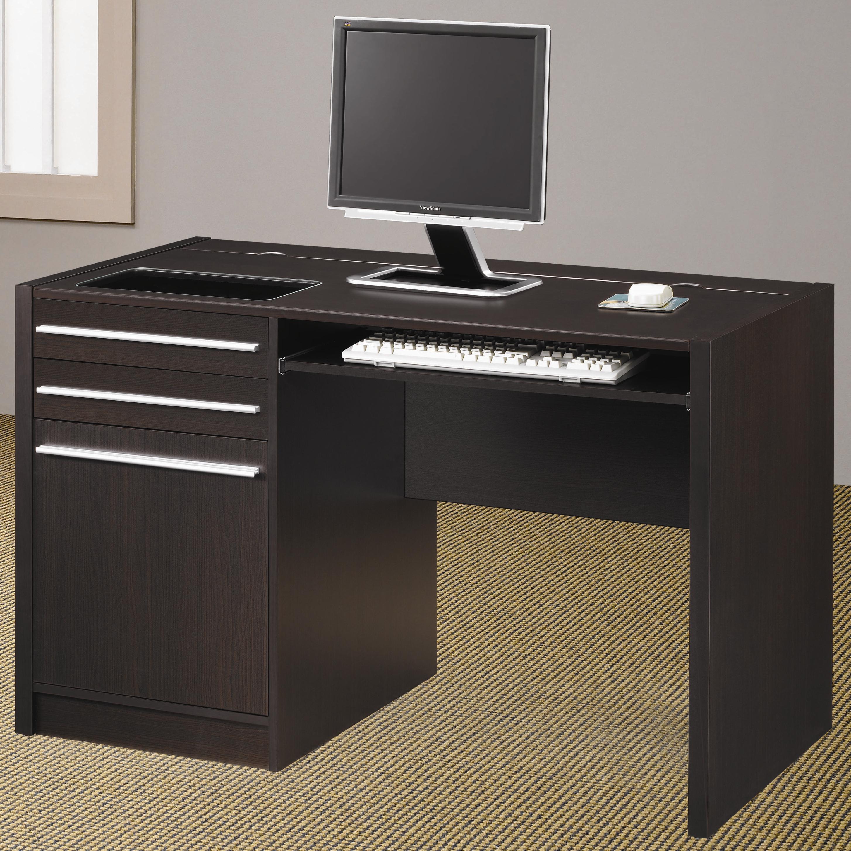 Coaster Ontario Contemporary Single Pedestal Computer Desk with